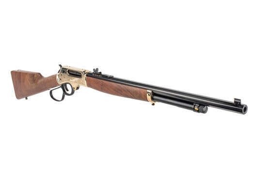 Henry 45-70 Gov Brass Lever Action Wildlife Edition Rifle with American Walnut furniture
